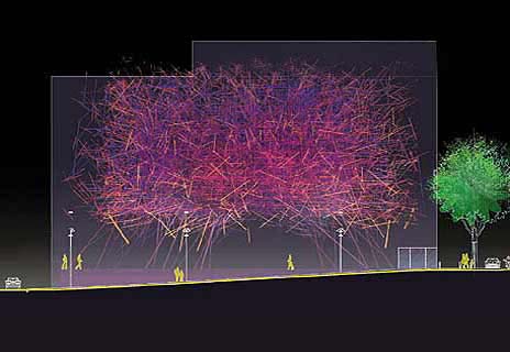 Miguel Chevalier, Fractal Cloud 3, work-in-progress