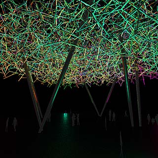 Miguel Chevalier, Fractal Cloud 5, work-in-progress