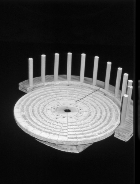 Huang Yong Ping, Roulette Wheel for a Semicircular Hall, 1993