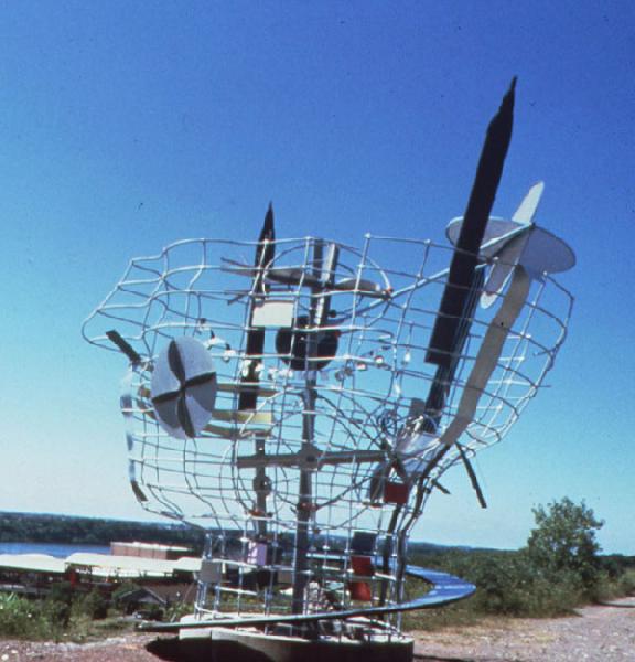 Dennis Oppenheim, Newton Discovering Gravity